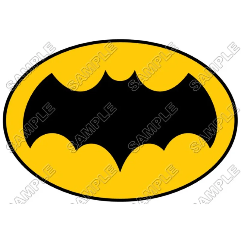 Batman Logo Yellow DTF Iron on Transfer  - Ready to Press  #13