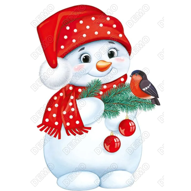 Christmas Cute Snowman  DTF Heat Iron on Transfer - Ready to Press