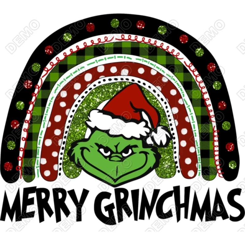 Christmas Merry Grinchmas  DTF Heat Iron on Transfer - Ready to Press