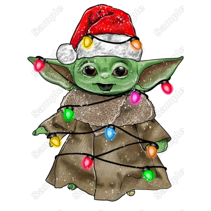 Christmas  Star Wars Yoda DTF Iron on Transfer - Ready to Press