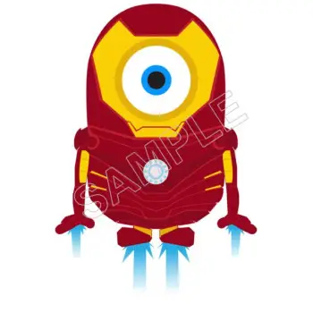 Despicable Me Minion Iron Man DTF Iron on Transfer  - Ready to Press  #56