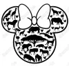 Disney  Animal Kingdom  Minnie  Mouse head Iron On Transfer Vinyl HTV