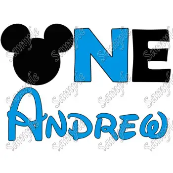 Disney Birthday Personalized Mickey Mouse for boy  Iron on Transfer - Ready to Press #1