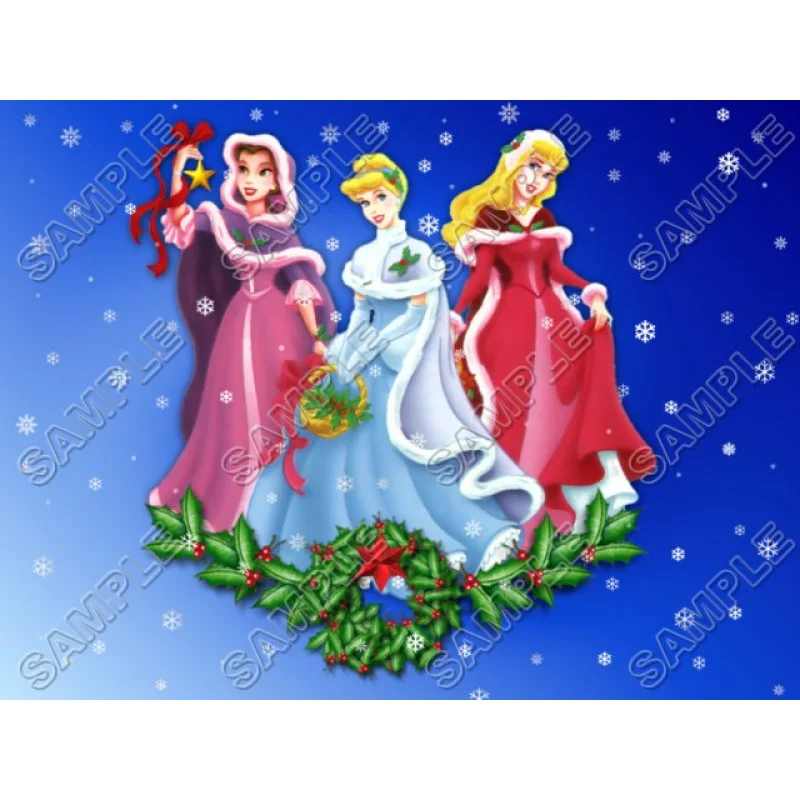 Disney princess  Christmas  DTF Iron on Transfer  - Ready to Press #56