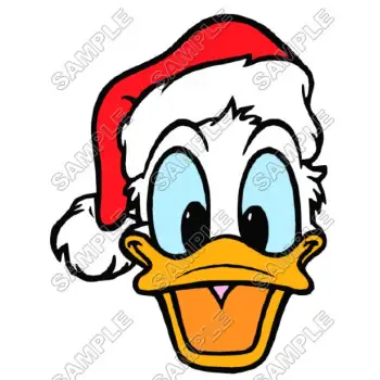 Donald  Duck  Santa Christmas  DTF Iron on Transfer  - Ready to Press #51