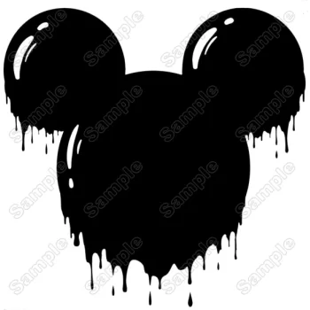 Dripping Mickey Mouse head Heat Transfer Vinyl HTV 