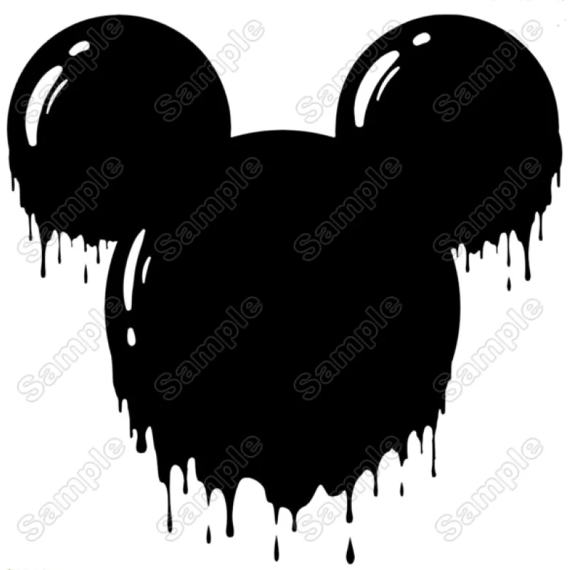 Dripping Mickey Mouse head Heat Transfer Vinyl HTV