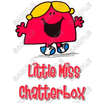 Mr Men and Little Miss  Chatterbox  DTF Iron on Transfer - Ready to Press #26