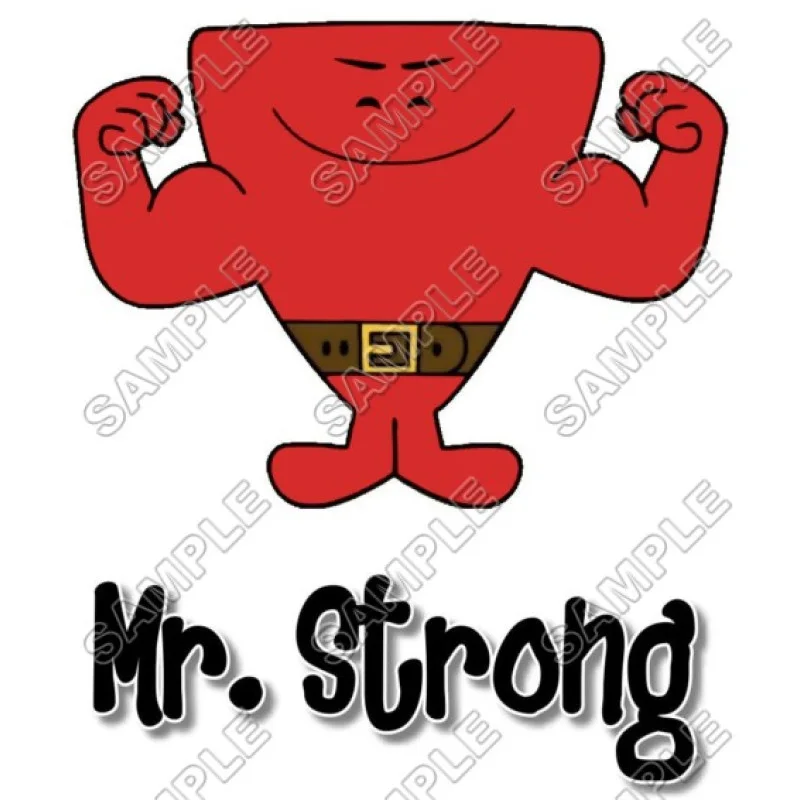 Mr Men and Little Miss Mr. Strong DTF Iron on Transfer - Ready to Press #7