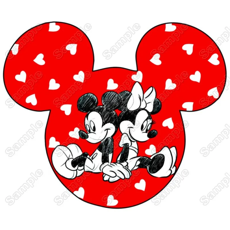 Velentine Mickey Ears Love DTF Iron on Transfer - Ready to Press