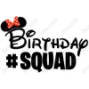 Birthday  #Squad  Minnie Mickey Girl  DTF Iron on Transfer - Ready to Press