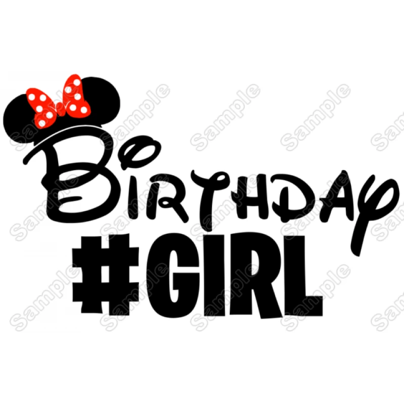 Birthday  #Squad  Minnie Mickey Girl  DTF Iron on Transfer - Ready to Press