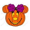 Mickey or  Minnie Halloween  Pumpkin Heads DTF Iron on Transfer - Ready to Press