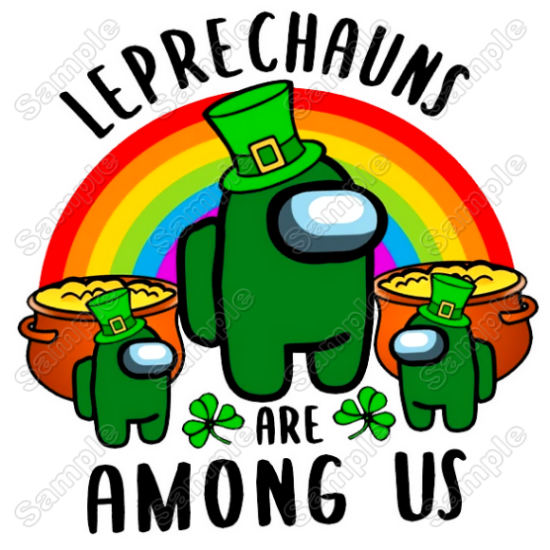 Among Us Leprechauns   Game  T Shirt Iron on Transfer    N9 (KRAFTYME.COM)