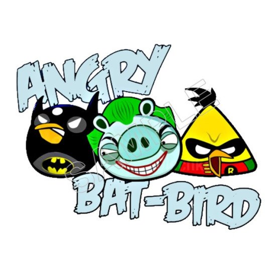 Angry Birds  Batman Heat Iron On Transfer for T shirts N71 (KRAFTYME.COM)