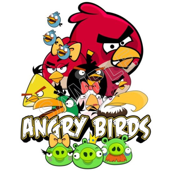 Angry Birds  Heat Iron On Transfer for T shirts N69 (KRAFTYME.COM)