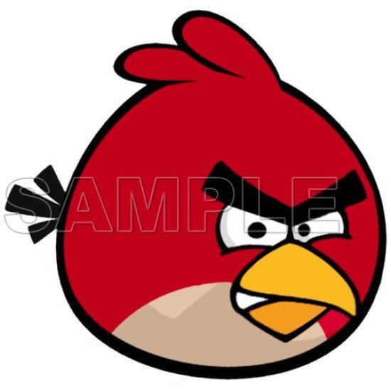 Angry Birds Red Bird T Shirt Iron on Transfer    N7 (KRAFTYME.COM)