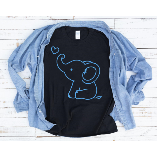 Baby Elephant  Iron On Transfer Vinyl HTV (KRAFTYME.COM)