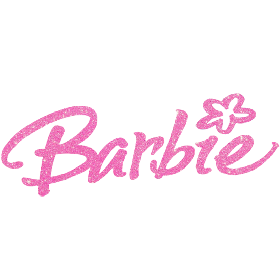 Barbie Iron On Logo Heat Transfer Vinyl HTV Glitter (KRAFTYME.COM)