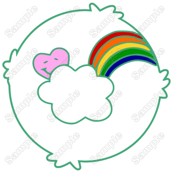 Bashful Heart Care Bear  Symbol  T Shirt Iron on  Transfer (KRAFTYME.COM)