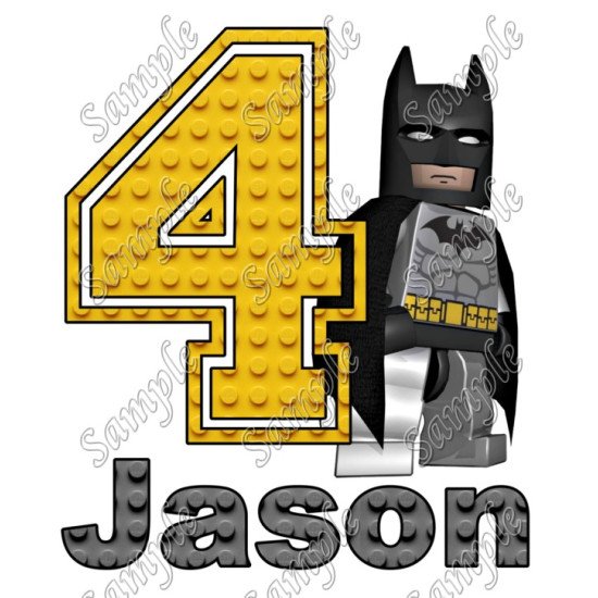 Batman Lego  Birthday  Personalized  Custom  Heat Iron On Transfer for T shirts N1 (KRAFTYME.COM)