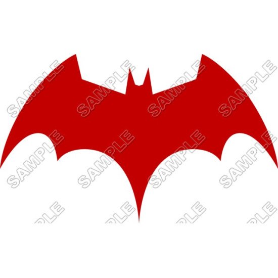 Batman Logo Red T Shirt Iron on Transfer    N16 (KRAFTYME.COM)