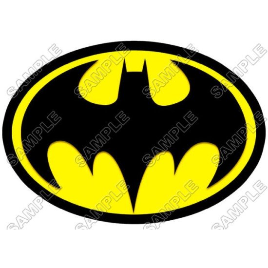 Batman Logo Yellow T Shirt Iron on Transfer    N12 (KRAFTYME.COM)