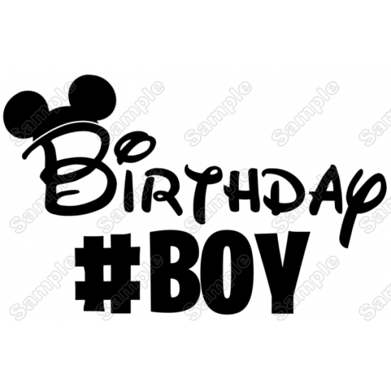 Birthday  #Squad  Minnie Mickey Girl  Heat Iron On Transfer for T shirts (KRAFTYME.COM)