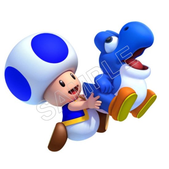 Blue toad Yoshi  T Shirt Iron on Transfer    N24 (KRAFTYME.COM)