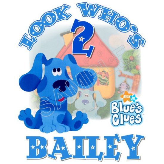 Blues Clues  Birthday Personalized Custom Heat Iron On Transfer for T shirts N2 (KRAFTYME.COM)