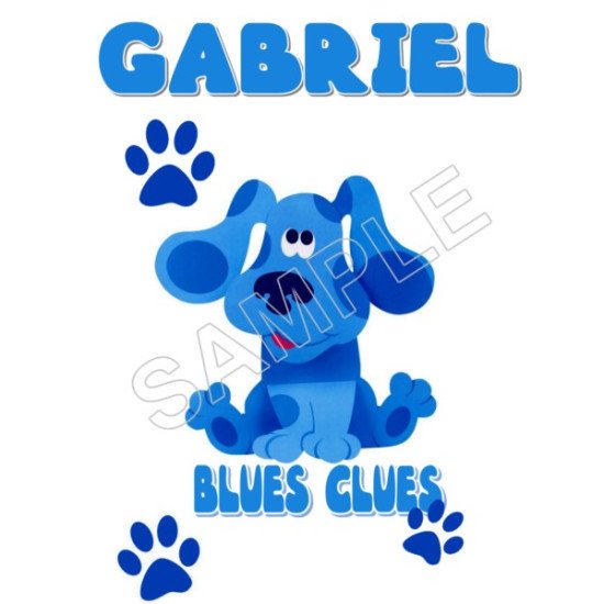 Blues Clues Personalized  Custom  Heat Iron On Transfer for T shirts N52 (KRAFTYME.COM)