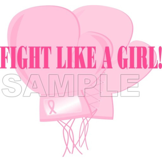 Breast Cancer Awareness ~ Fight Like A Girl ~ Heat Iron On Transfer for T shirts N19 (KRAFTYME.COM)