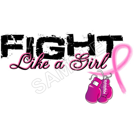 Breast Cancer Awareness  Fight like a Girl  T Shirt Iron on Transfer    N60 (KRAFTYME.COM)