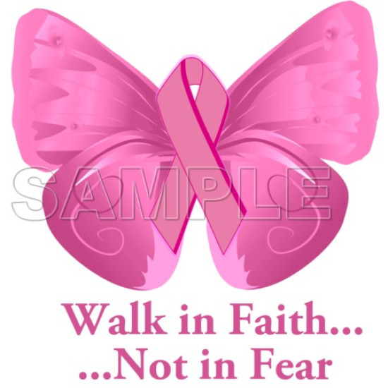 Breast Cancer Awareness ~ Walk in Faith ... ~ Heat Iron On Transfer for T shirts N17 (KRAFTYME.COM)