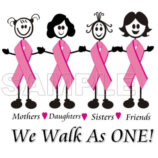 Breast Cancer Awareness ~ We  Walk as One ~ Heat Iron On Transfer for T shirts N18 (KRAFTYME.COM)