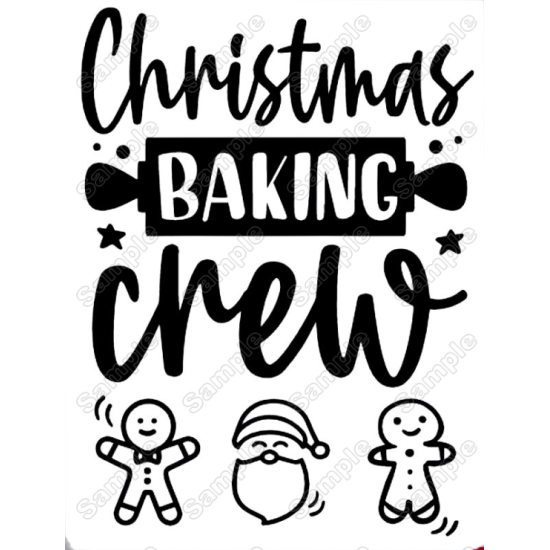 Christmas Baking Crew  Iron On Transfer Vinyl HTV (KRAFTYME.COM)