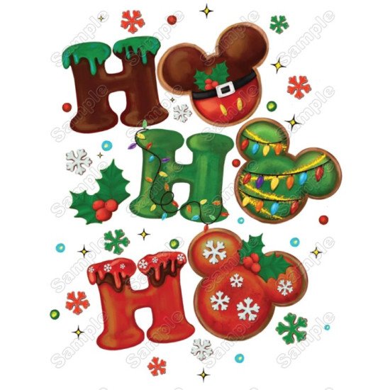 Christmas Disney World  HO HO HO Heat Iron On Transfer for T shirts (KRAFTYME.COM)