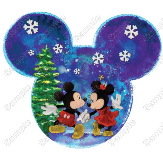 Christmas Disney World  Mickey Mouse Heat Iron On Transfer for T shirts (KRAFTYME.COM)