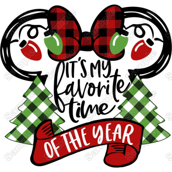 Christmas Favorite Time Heat Iron On Transfer for T shirts (KRAFTYME.COM)