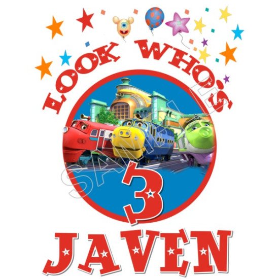 Chuggington  Birthday Personalized Custom Heat Iron On Transfer for T shirts N84 (KRAFTYME.COM)