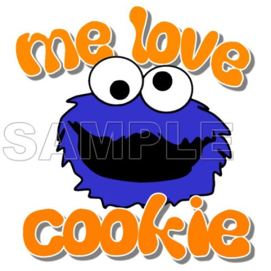 Cookie Monster Heat Iron On Transfer for T shirts N3 (KRAFTYME.COM)