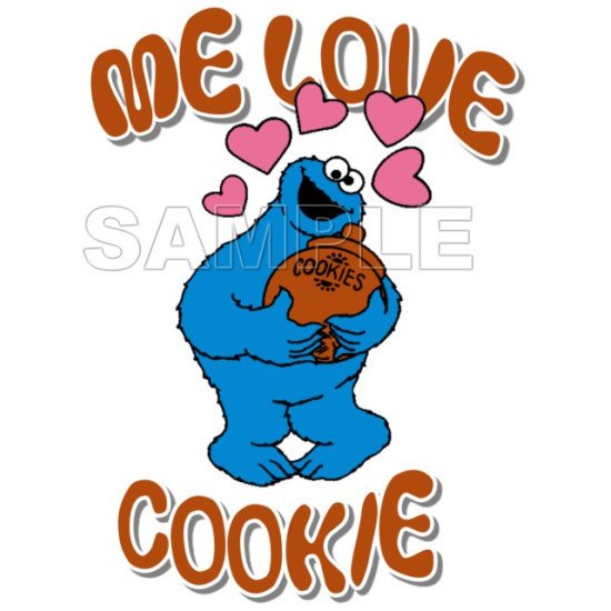 Cookie Monster Heat Iron On Transfer for T shirts N4 (KRAFTYME.COM)