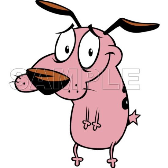 Courage Cowardly Dog Heat Iron On Transfer for T shirts N2 (KRAFTYME.COM)