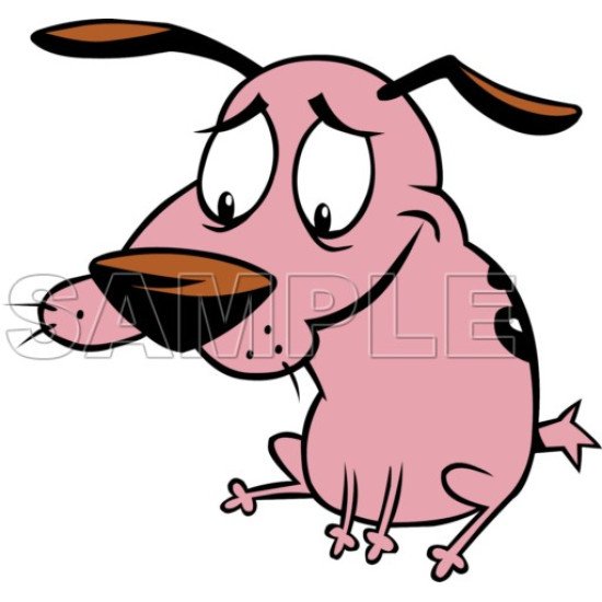 Courage Cowardly Dog Heat Iron On Transfer for T shirts N3 (KRAFTYME.COM)