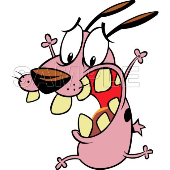 Courage Cowardly Dog Heat Iron On Transfer for T shirts N4 (KRAFTYME.COM)