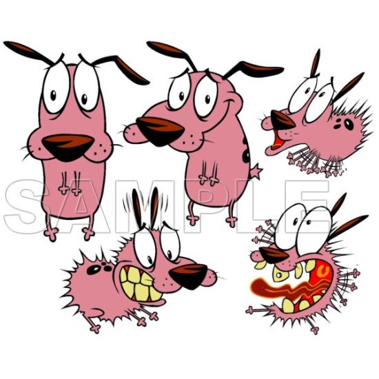 Courage Cowardly Dog Heat Iron On Transfer for T shirts N6 (KRAFTYME.COM)