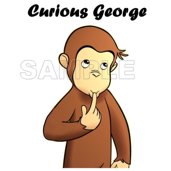 Curious George Heat Iron On Transfer for T shirts N7 (KRAFTYME.COM)