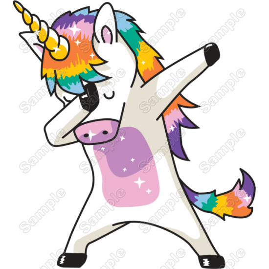 Dabbing Unicorn T Shirt Iron on Transfer N1 (KRAFTYME.COM)