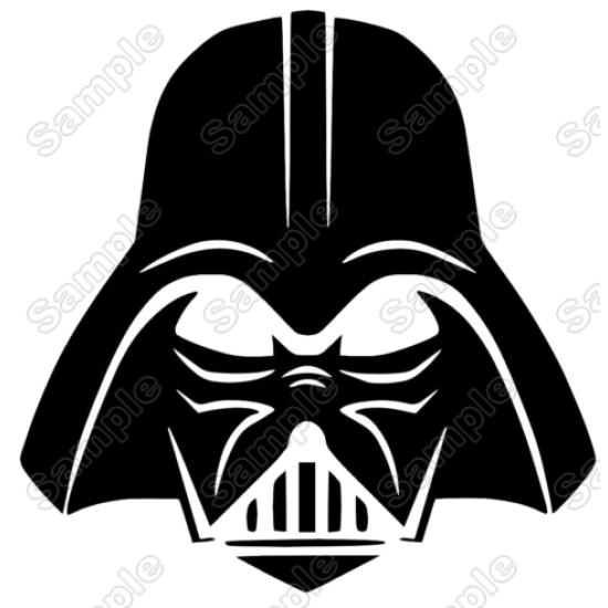 Darth Vader Head  Iron On Heat Transfer Vinyl HTV (KRAFTYME.COM)