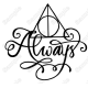 Deathly Hallows Always Harry Potter  Iron On Transfer Vinyl HTV (KRAFTYME.COM)